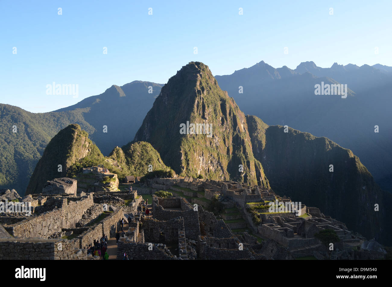 Sunrise at Machu Picchu, Peru Stock Photo