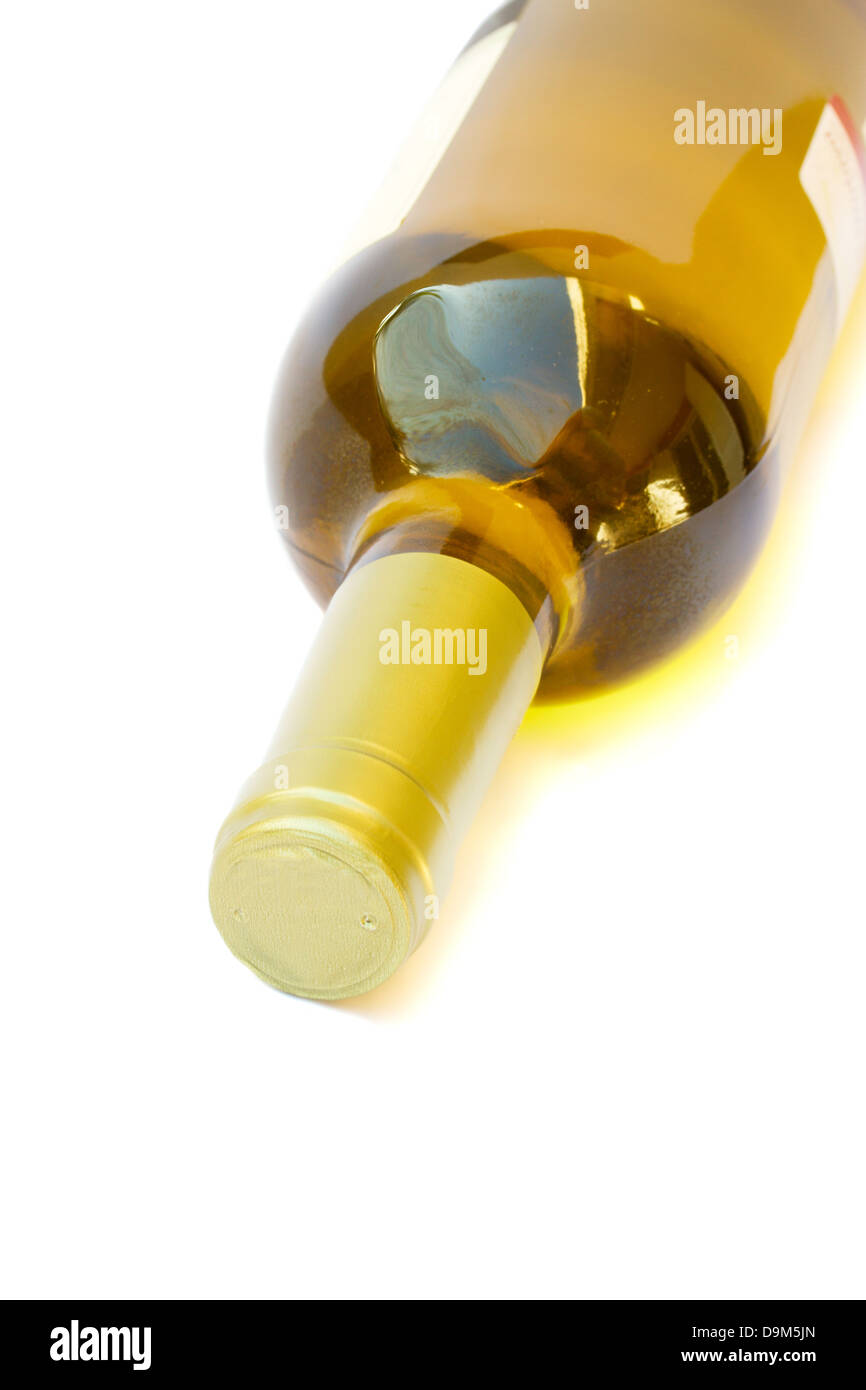 bottle of white wine Stock Photo