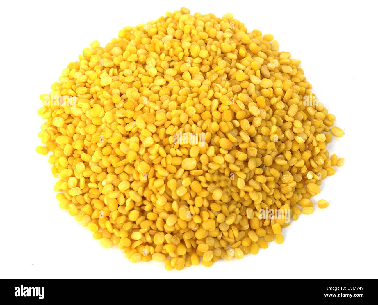 yellow lentils Stock Photo