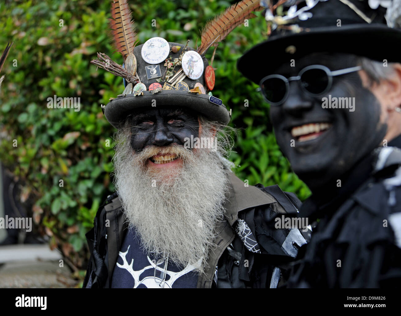 Members of the Hunters Moon Morris dancers from Eastbourne East Sussex UK Stock Photo