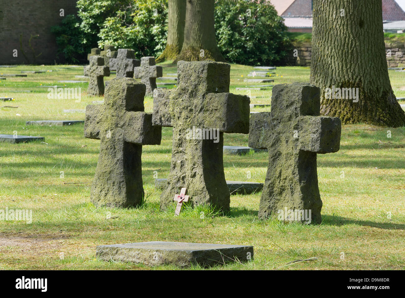 Langemark German Military cemetery commemorating WWI Stock Photo