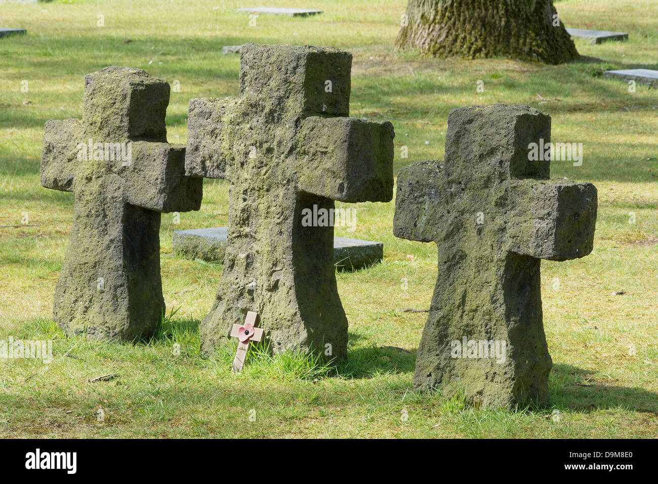 Langemark German Military cemetery commemorating WWI Stock Photo