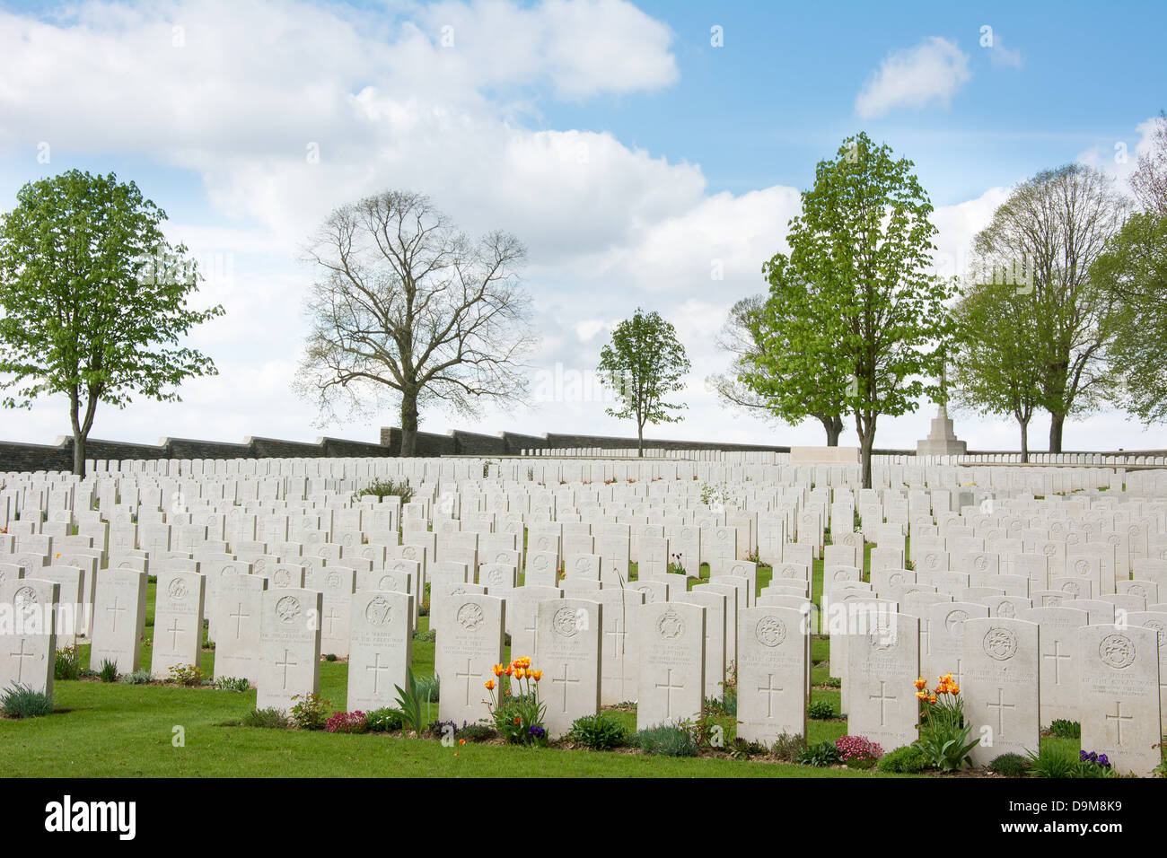 Commonwealth war graves commemorating the dead of the Battle of the Somme 1916 Stock Photo