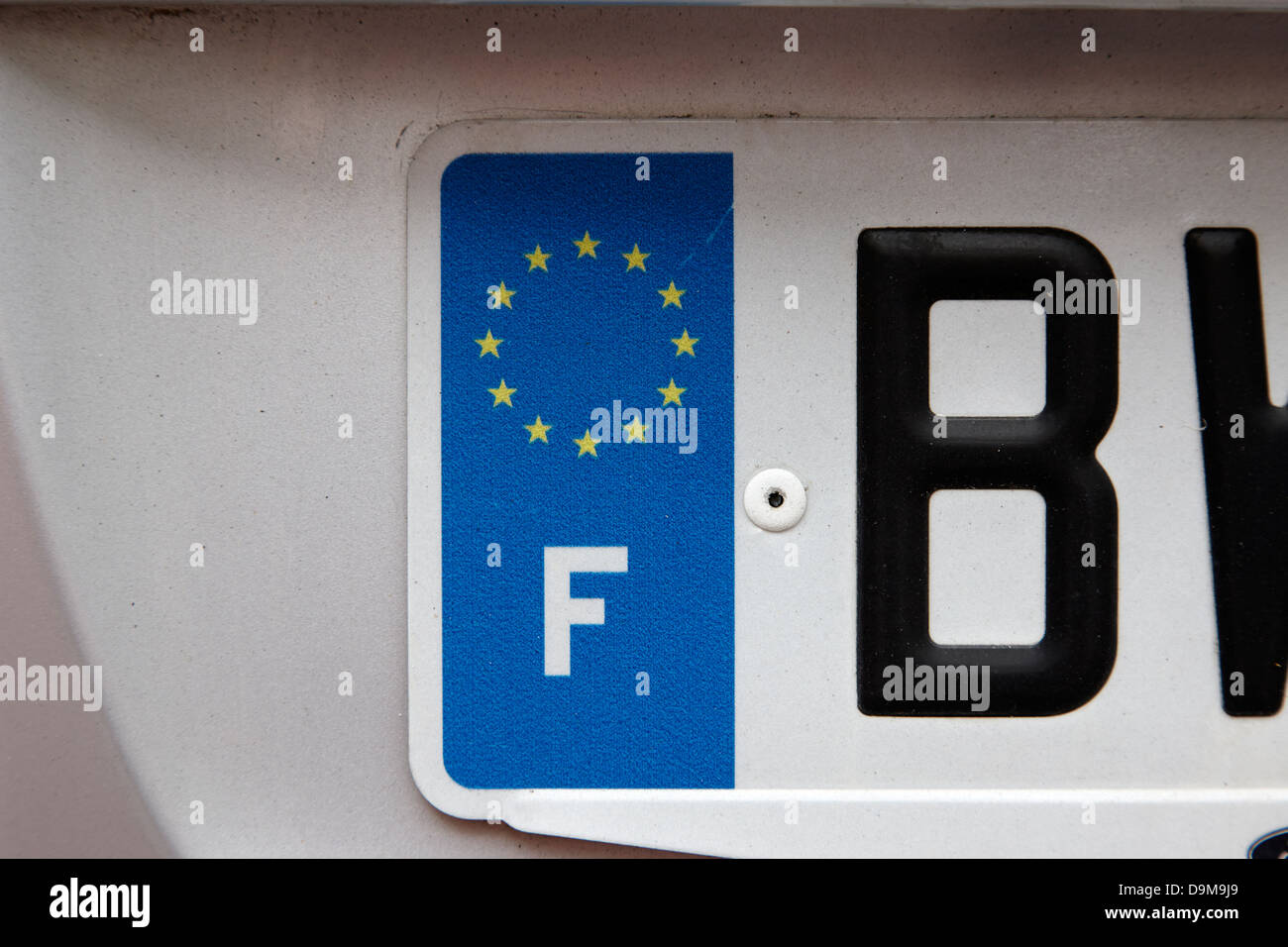 french eu european number license plate Stock Photo