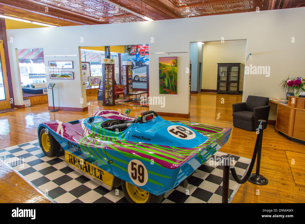 Interior of The Watkins Glen Area Chamber of Commerce Visitor Center on Franklin Street in Watkins Glen New York Stock Photo