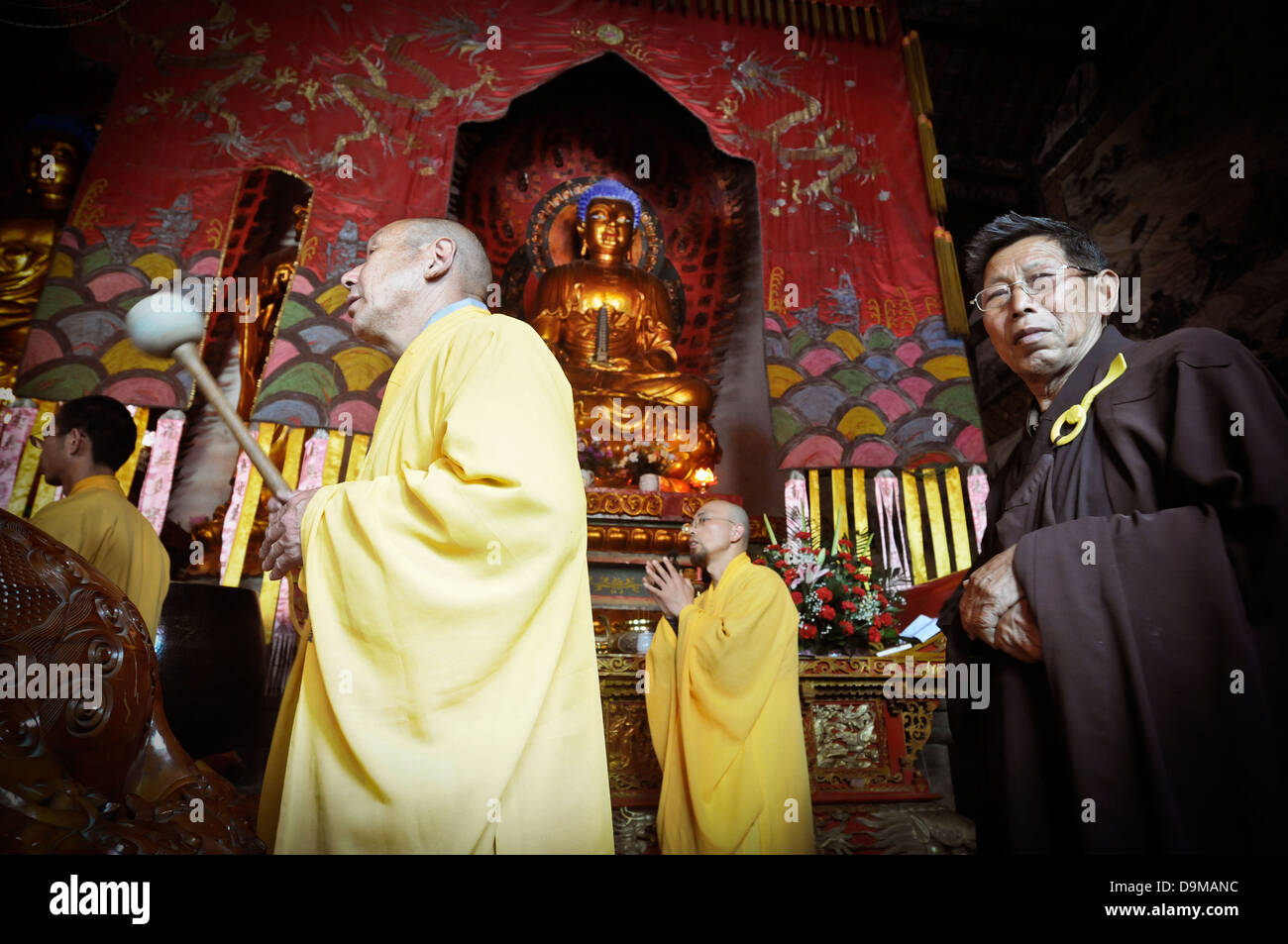 Life on Songshan — one of Chinas sacred mountains for Daoists (Taoists) and Buddhists. Stock Photo