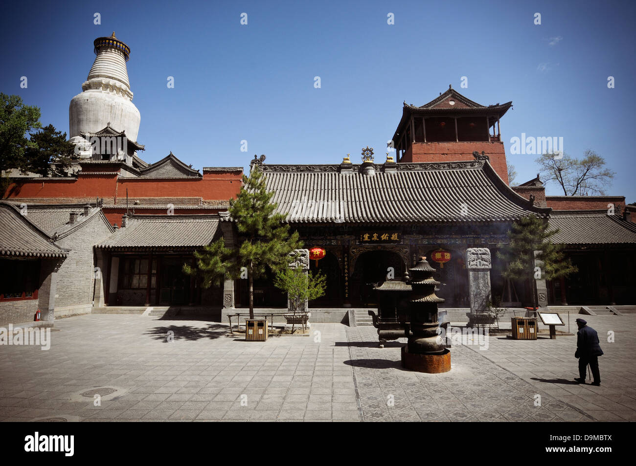 Life on Wutaishan — one of China's most important Buddhist mountains Stock Photo