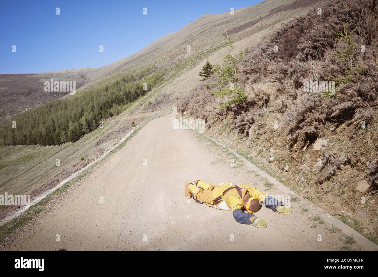 Life on Wutaishan — one of China's most important Buddhist mountains Stock Photo