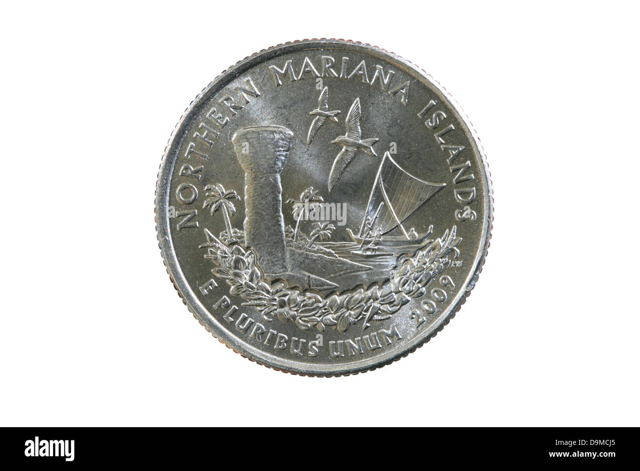 US Quarter coin from the Northern Mariana Islands Stock Photo