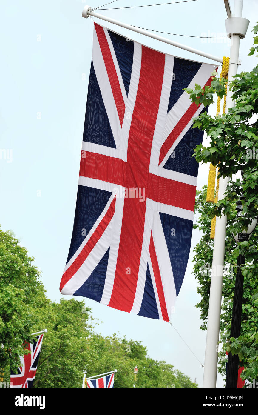 Union Jack The Mall London Stock Photo Alamy