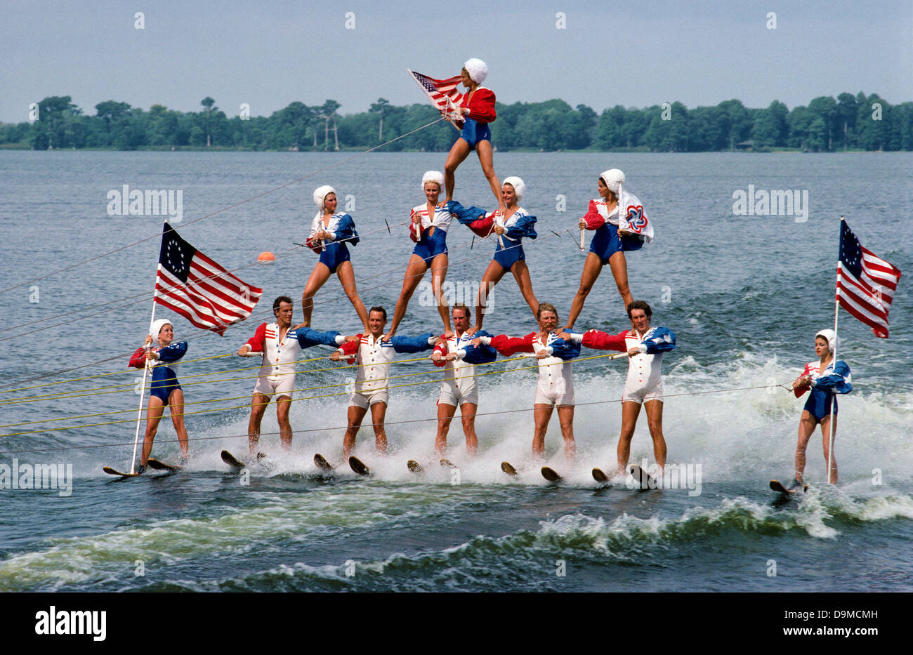Water Ski Shows With Human Pyramids Like This One Photographed In D9MCMH 
