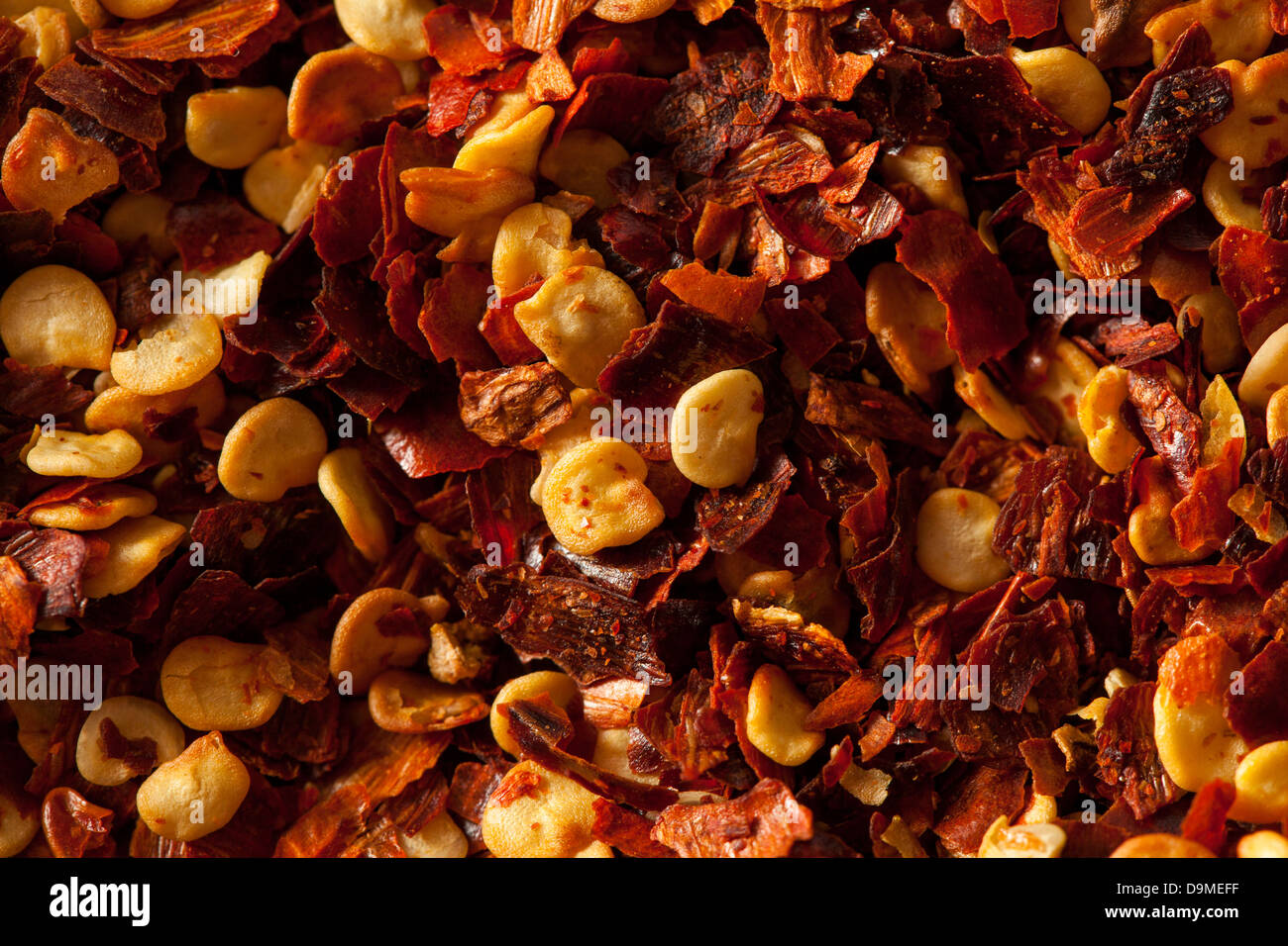 Organic Spicy Red Pepper Flakes used for cooking Stock Photo Alamy