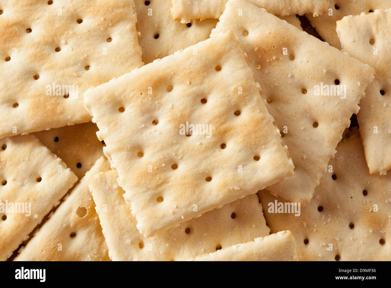 Organic Whole Wheat Soda Crackers ready to eat Stock Photo Alamy