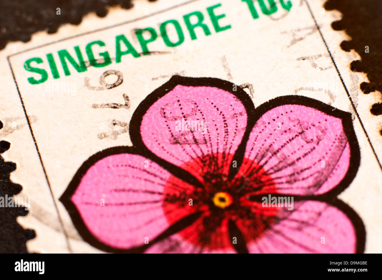 singapore postage stamp in studio setting Stock Photo Alamy