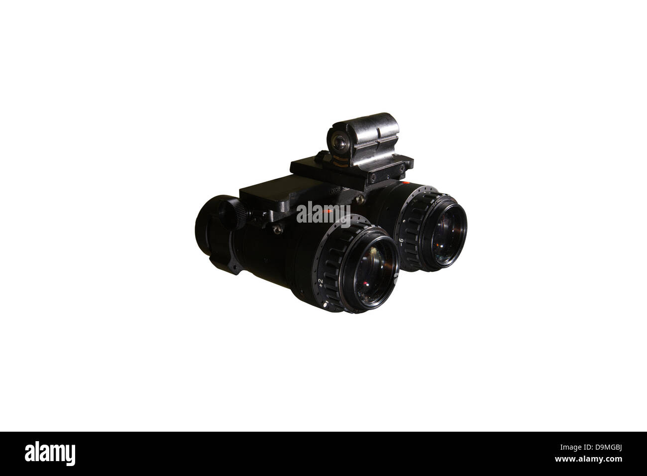AN/AVS-6 night vision goggles used by the military. Stock Photo