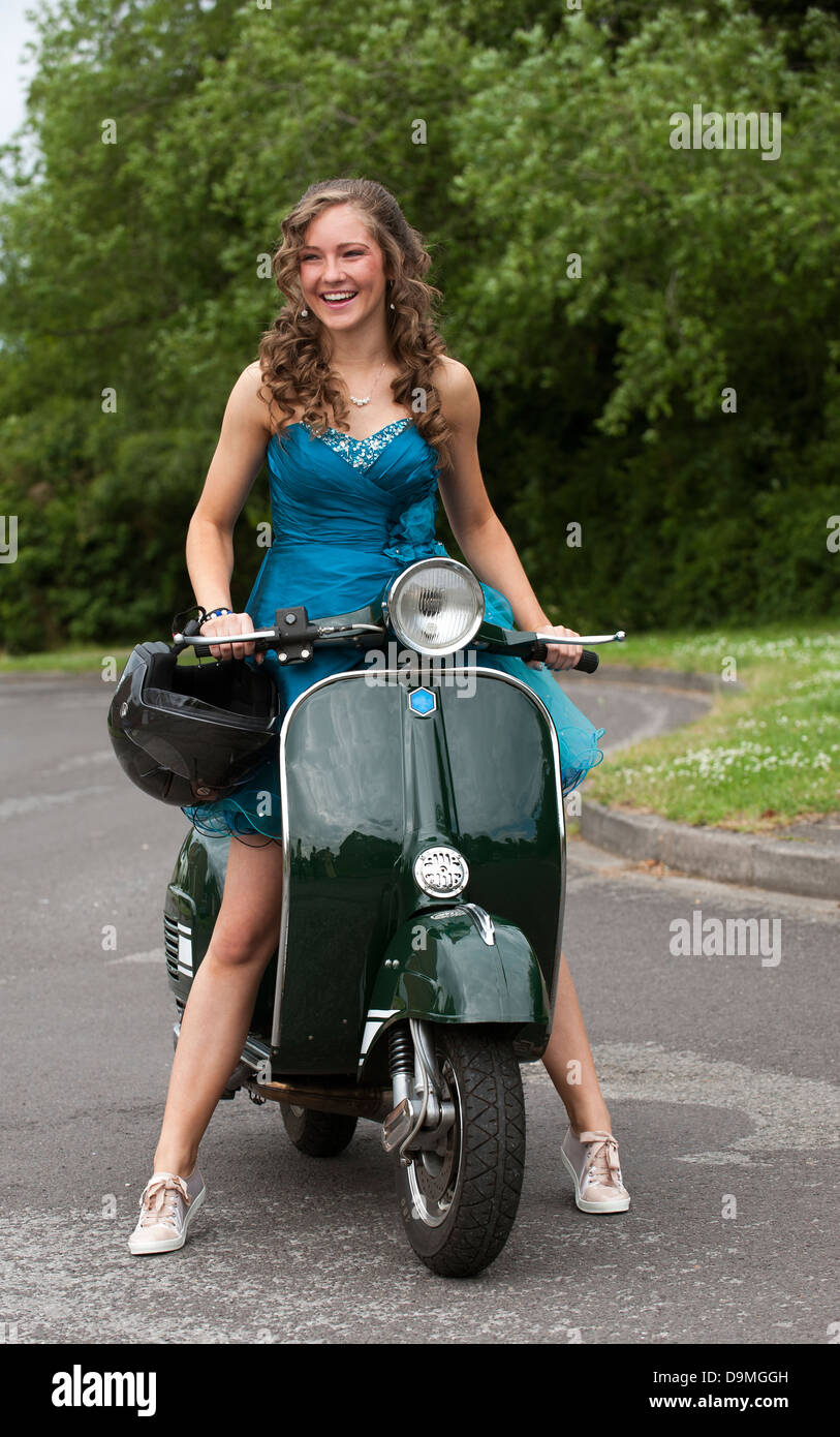 girl riding vespa