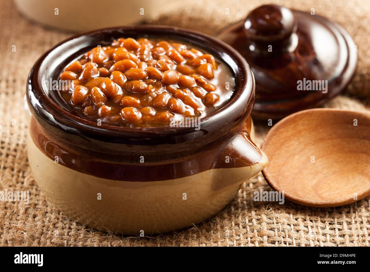 Homemade Barbecue Baked Beans with pork in a bowl Stock Photo Alamy