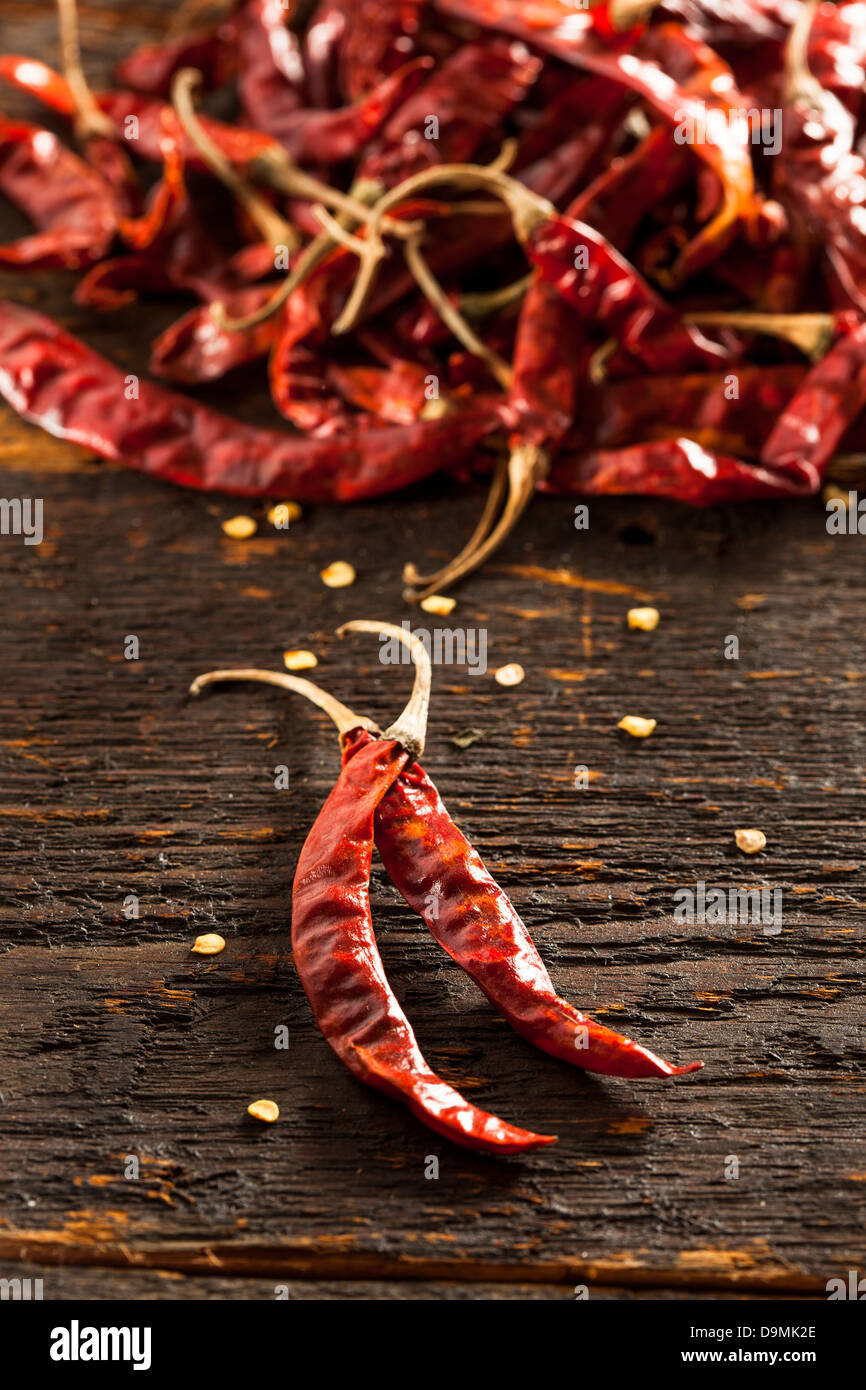 Organic Dried Red Hot Peppers in a bunch Stock Photo - Alamy