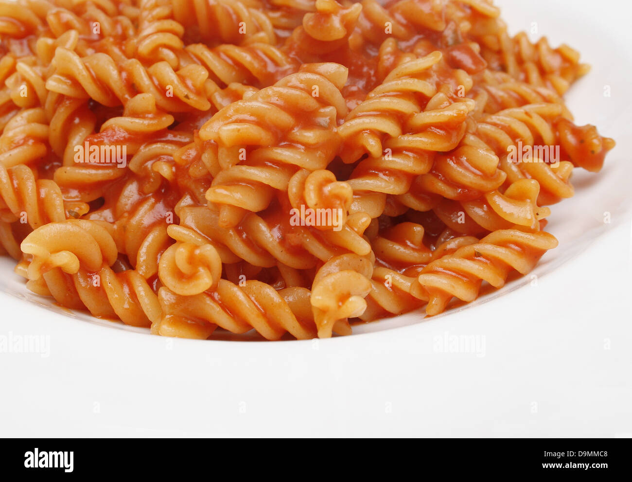 pasta in tomato sauce in white bowl Stock Photo - Alamy