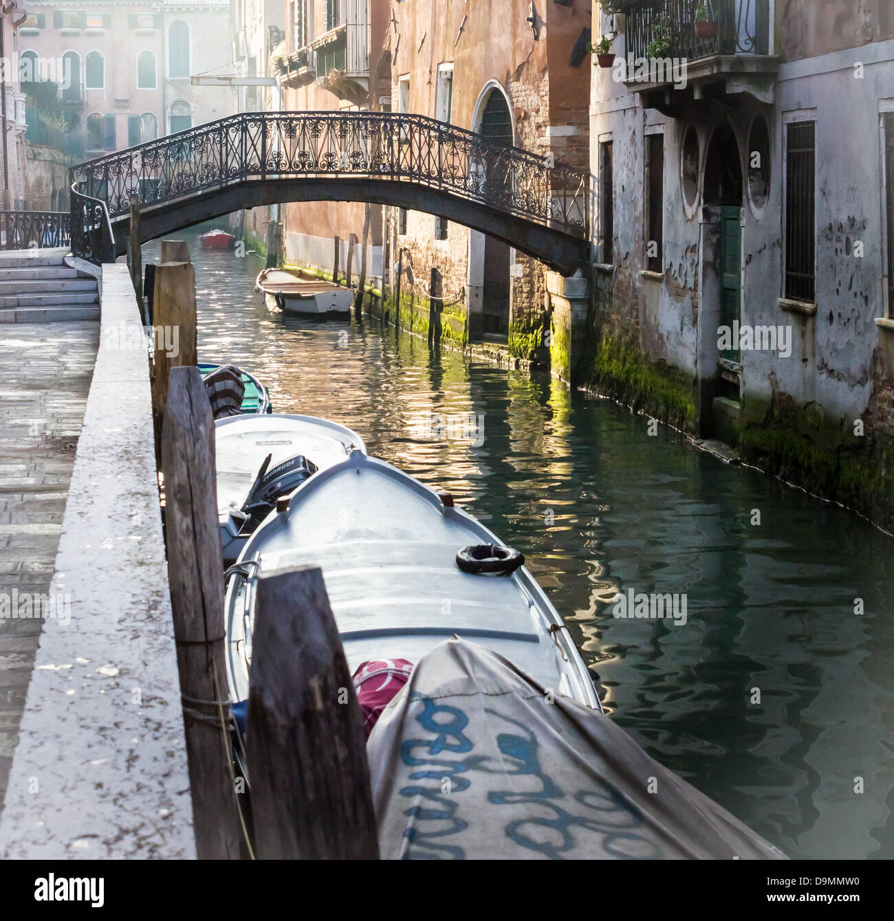Venice canal boats hi-res stock photography and images - Alamy