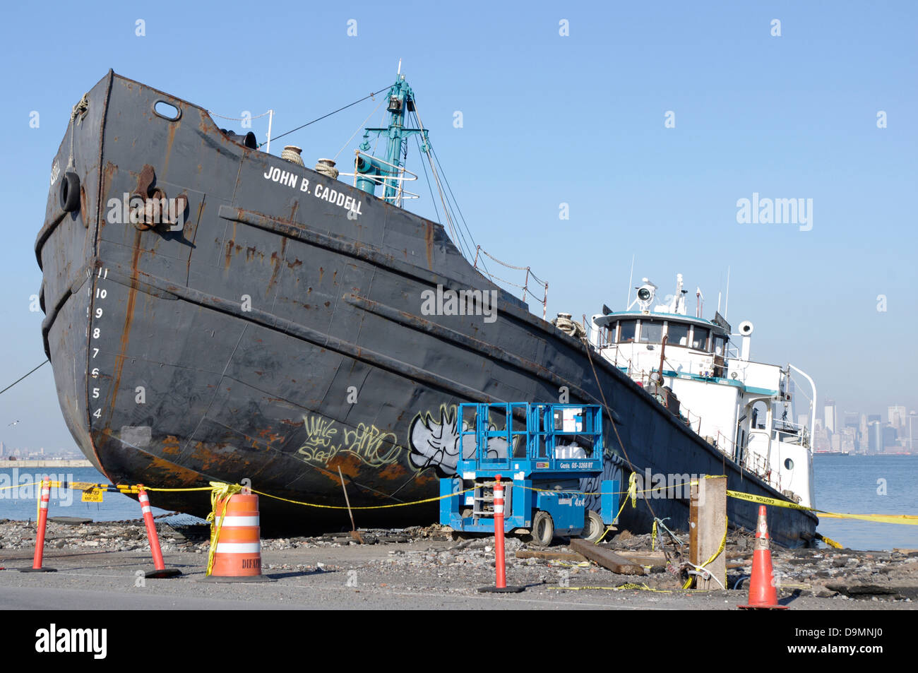 The John B. Caddell Tanker Blown Onto The Staten Island's North Shore ...