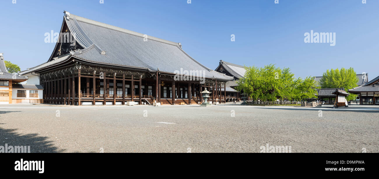 Panorama of Nishi Honganji Temple in Kyoto, Japan Stock Photo
