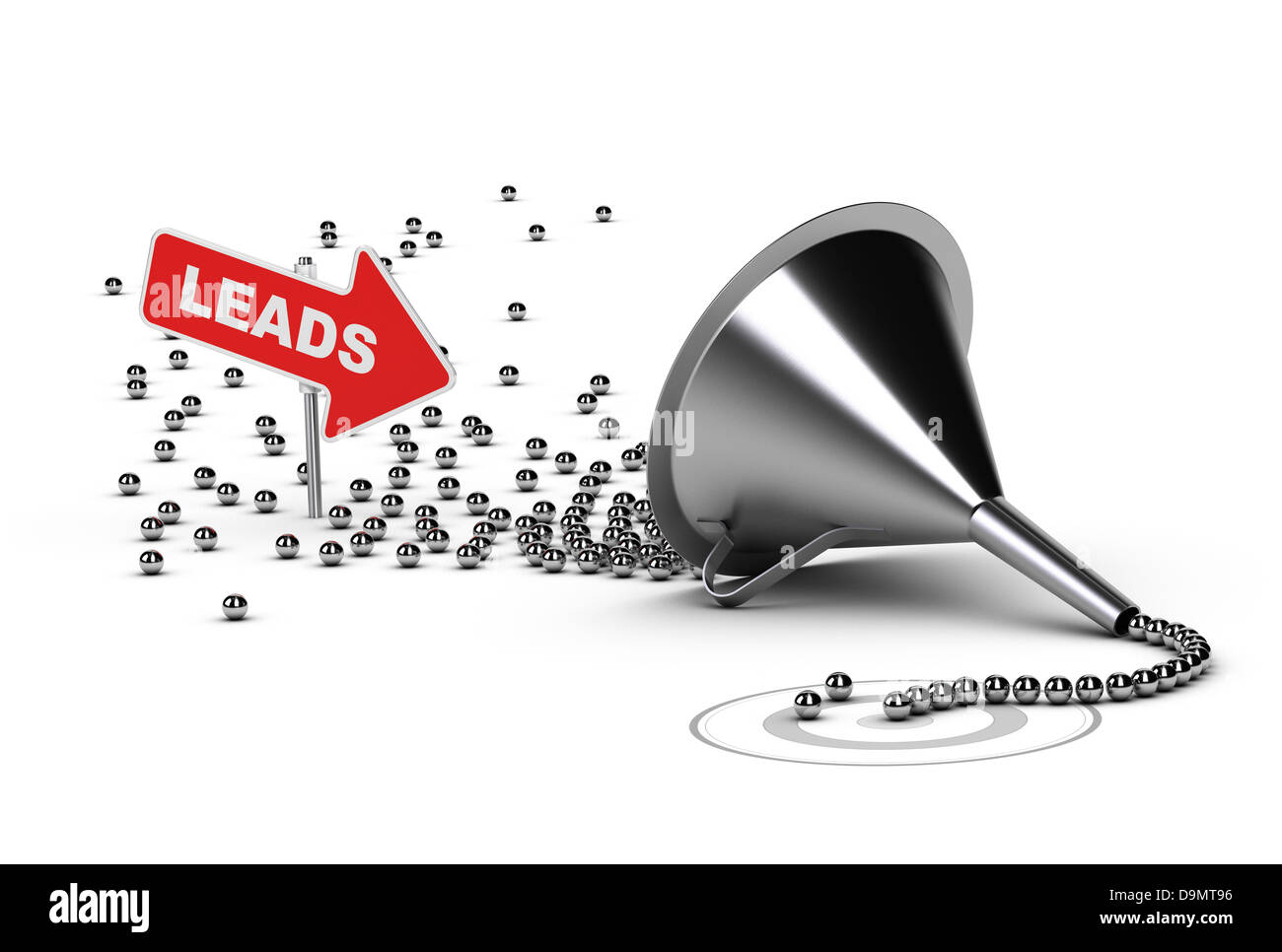 leads generation concept, 3D render image Stock Photo