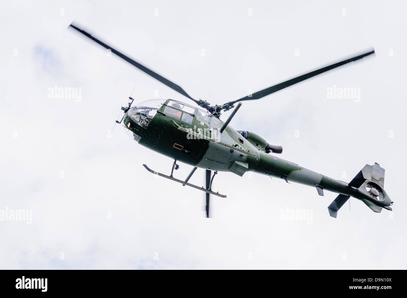 Aérospatiale Gazelle helicopter, commonly used for light transport, scouting and light attack duties Stock Photo