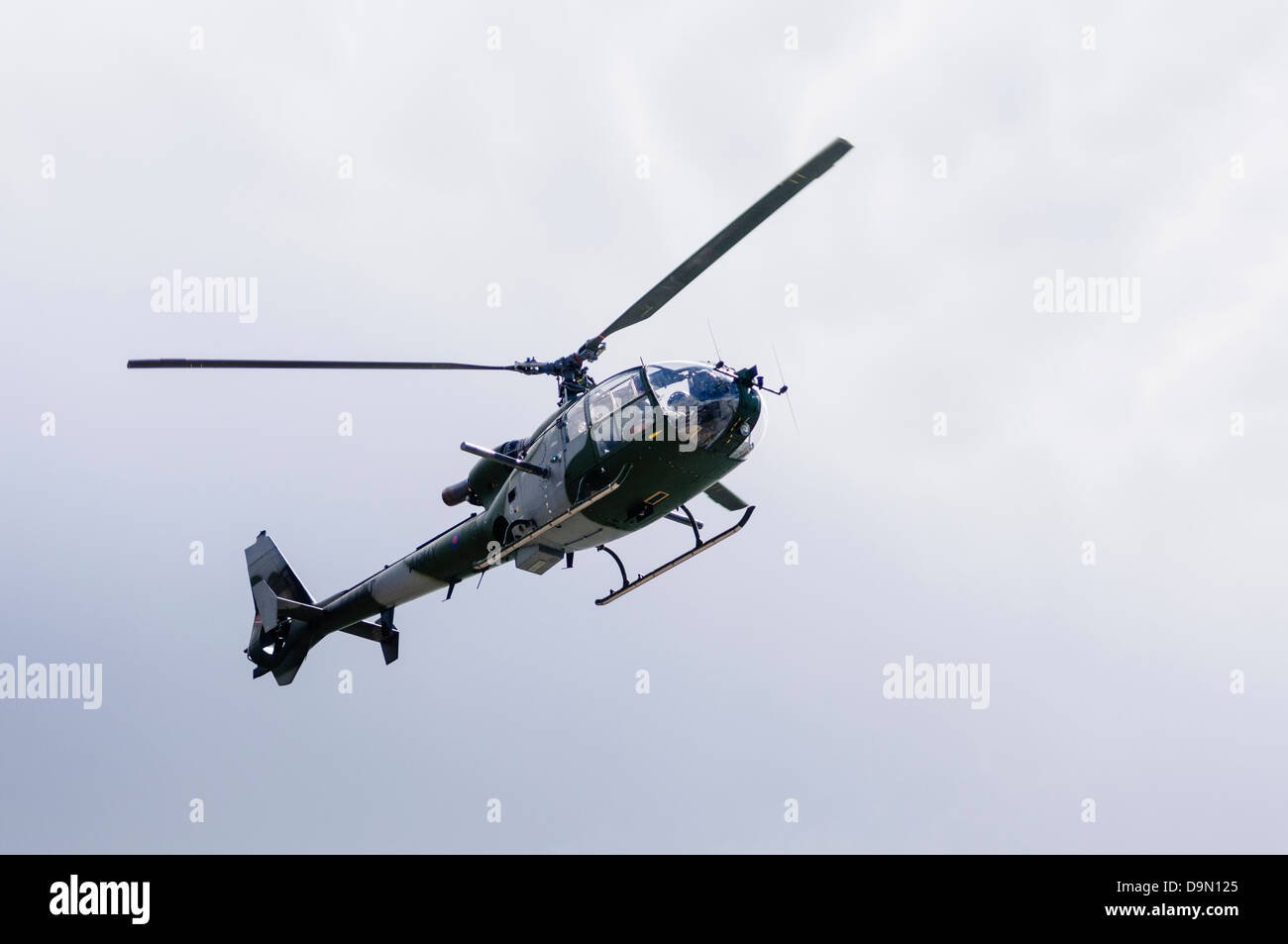 Aérospatiale Gazelle helicopter, commonly used for light transport, scouting and light attack duties Stock Photo