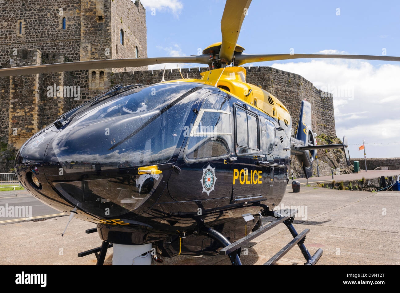 PSNI police helicopter Eurocopter EC-135 G-PSNI on the ground Stock Photo