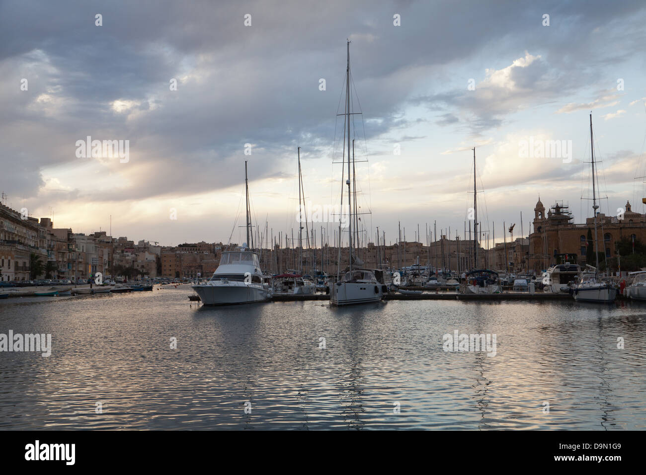 Boats in marina, Vittoriosa, Malta. Stock Photo
