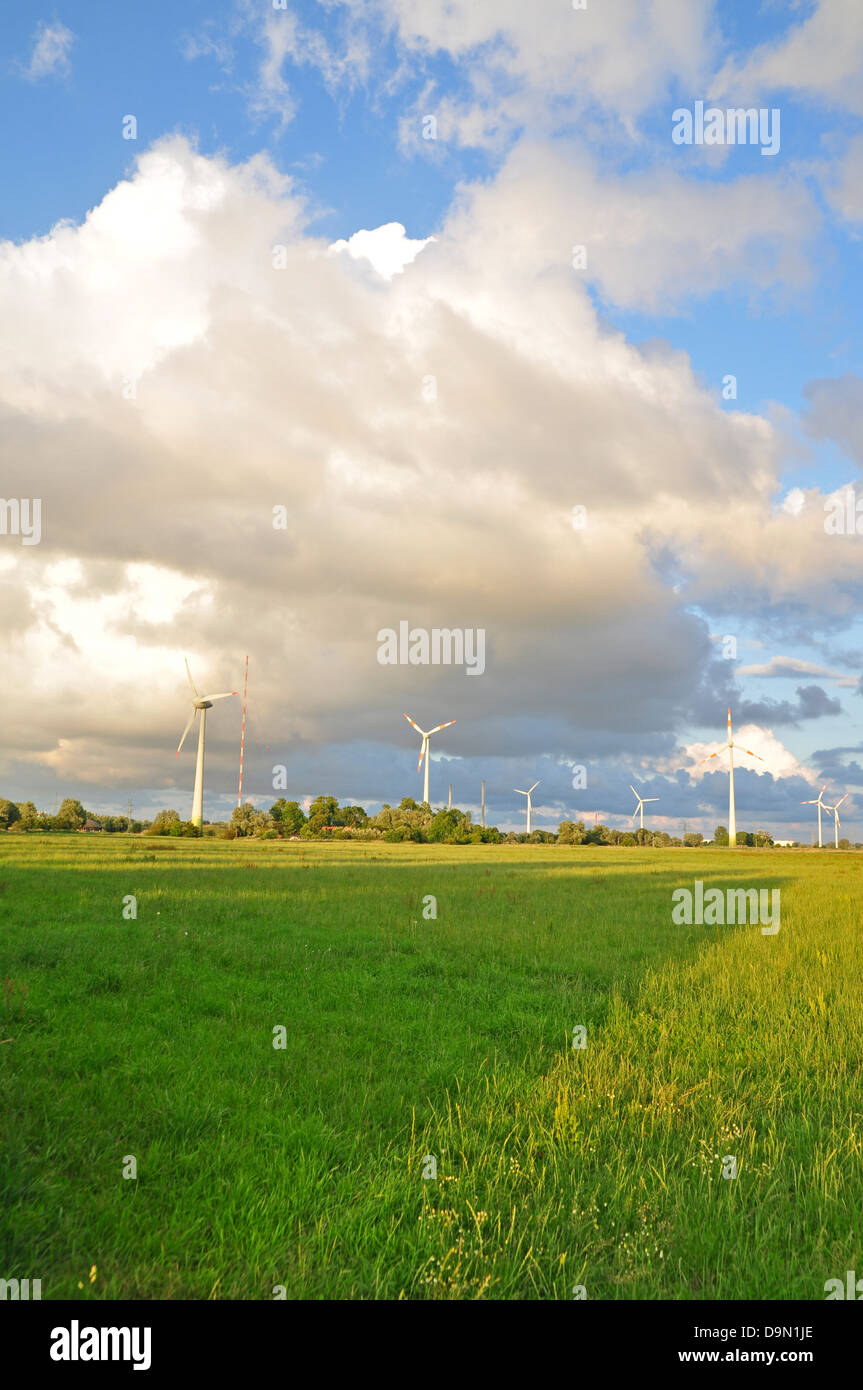 Germany, germany, Lower Saxony, lower saxony, Wilhelmshaven, wind energy, wind-by virtue of, wind strength arrangement, wind tur Stock Photo