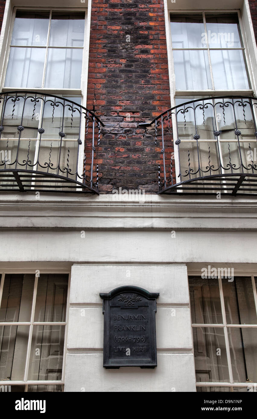 Benjamin franklin house craven street london hires stock photography