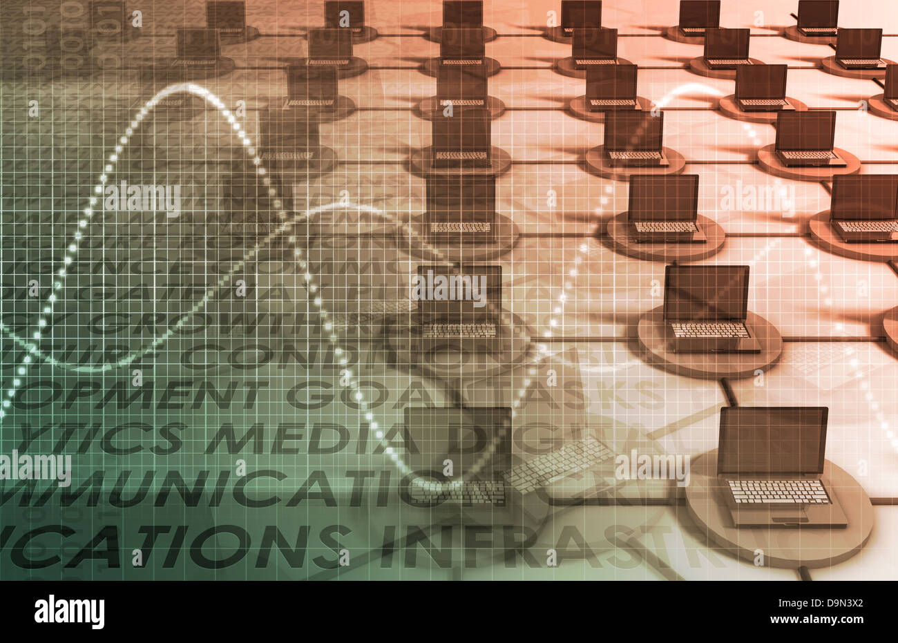 Computer Network LAN System in 3d Abstract Stock Photo - Alamy