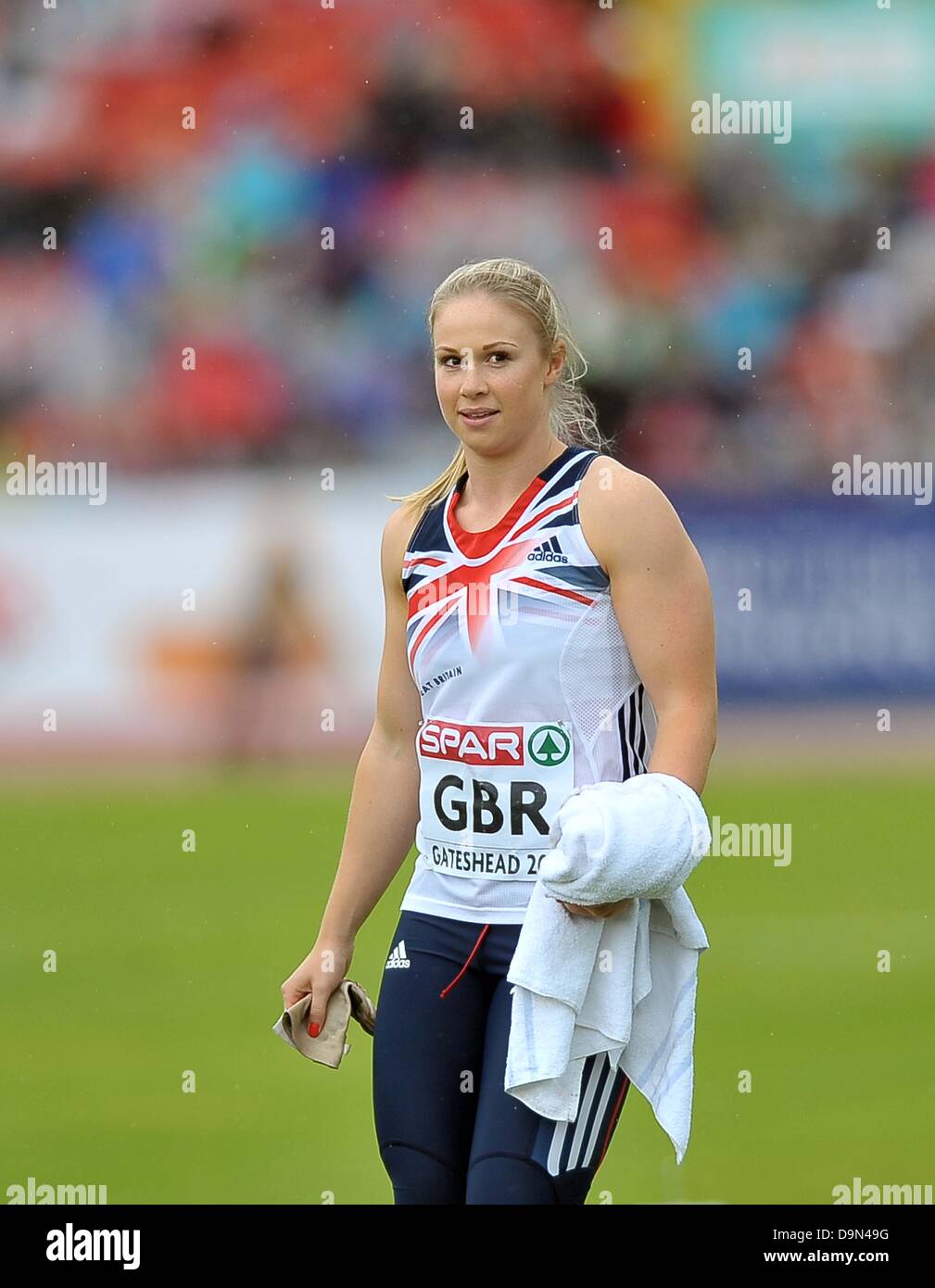 Gateshead, UK. 23 June 2013. Sophie Hitchon (GBR). Womens Hammer throw