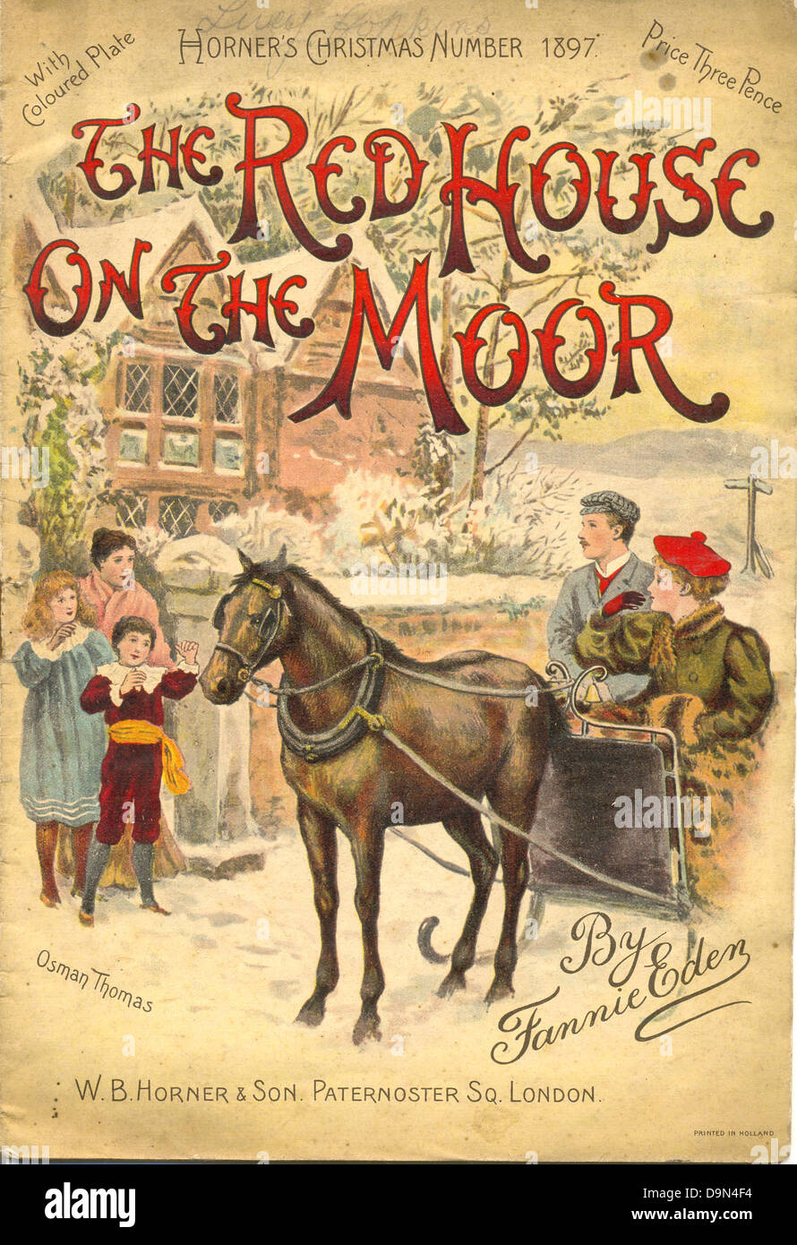 The Red House on the Moor by Fannie Eden Stock Photo Alamy