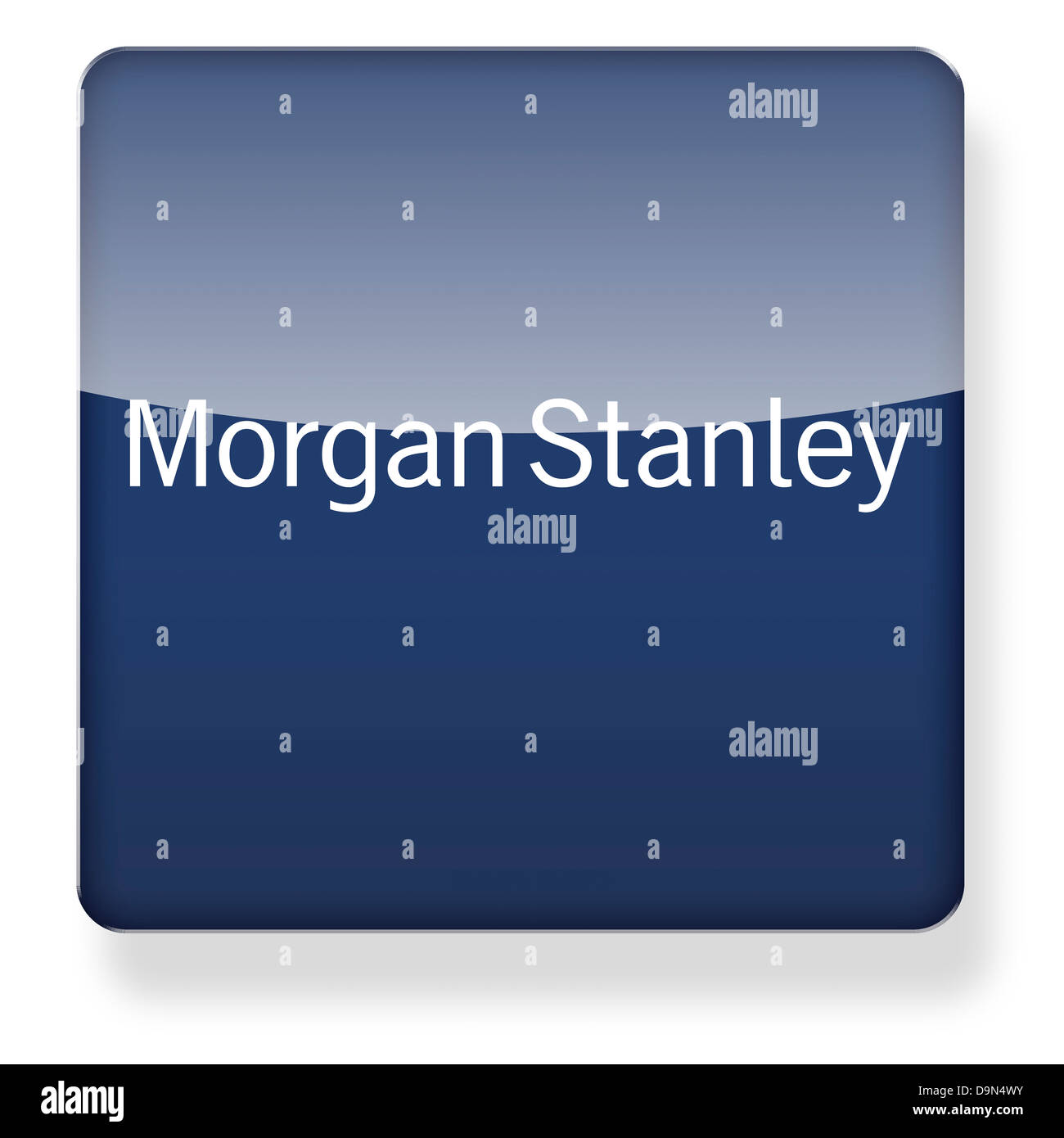 Morgan Stanley logo as an app icon. Clipping path included. Stock Photo