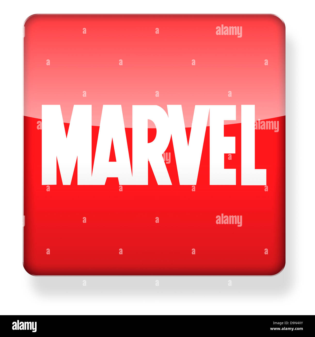 Marvel comics logo as an app icon. Clipping path included Stock Photo -  Alamy