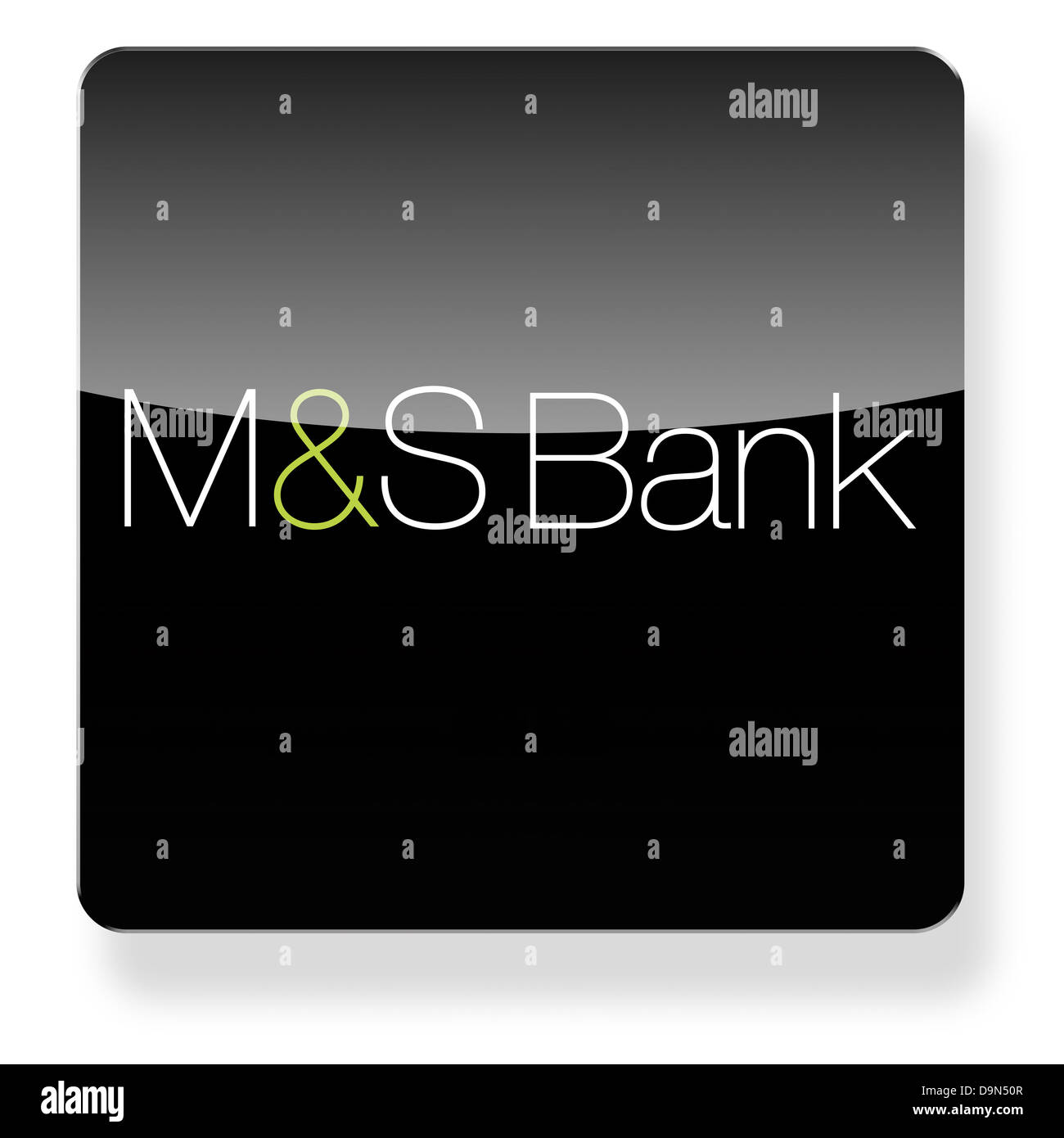 M&S Bank logo as an app icon. Clipping path included. Stock Photo