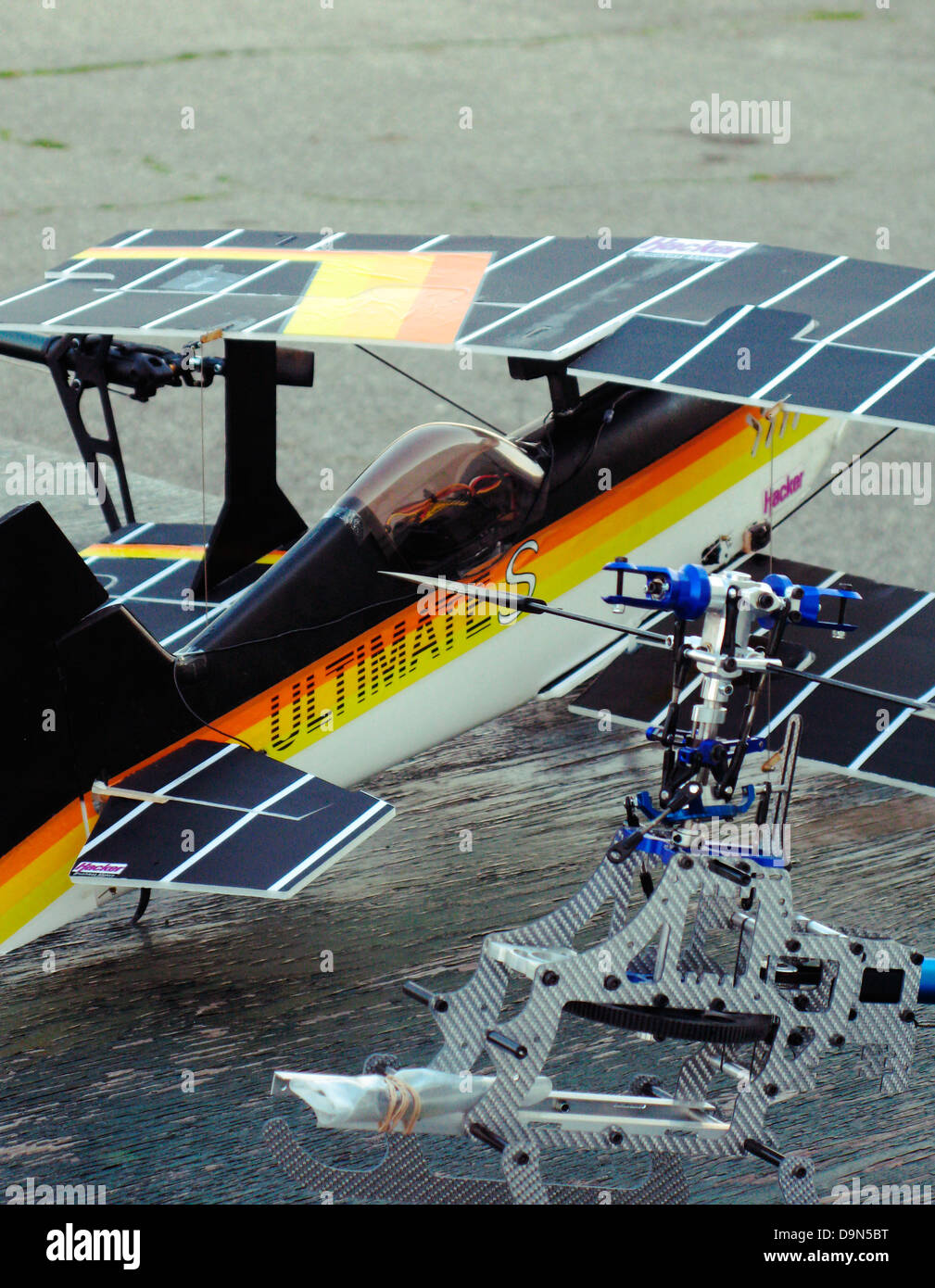 model airplanes,flying field Stock Photo Alamy