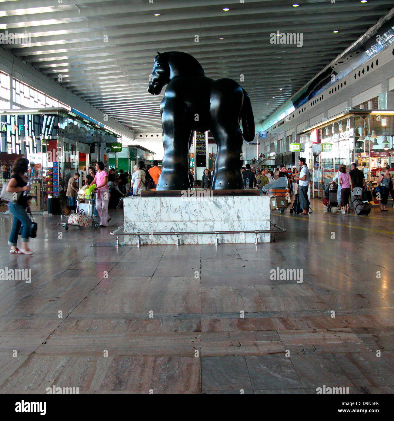 sculture by botero,Aeroport Internacional de Barcelona,barcelona,spain,europe Stock Photo