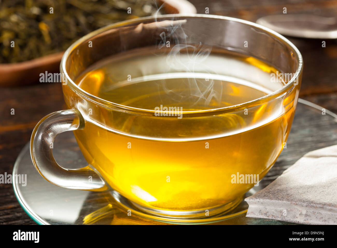 Hot Organic Healthy Green Tea with antioxidants Stock Photo Alamy