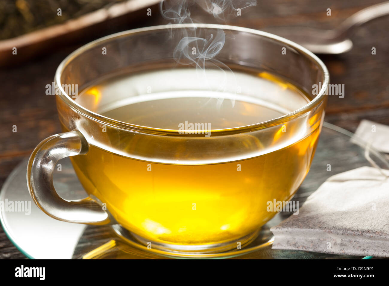 Hot Organic Healthy Green Tea with antioxidants Stock Photo Alamy