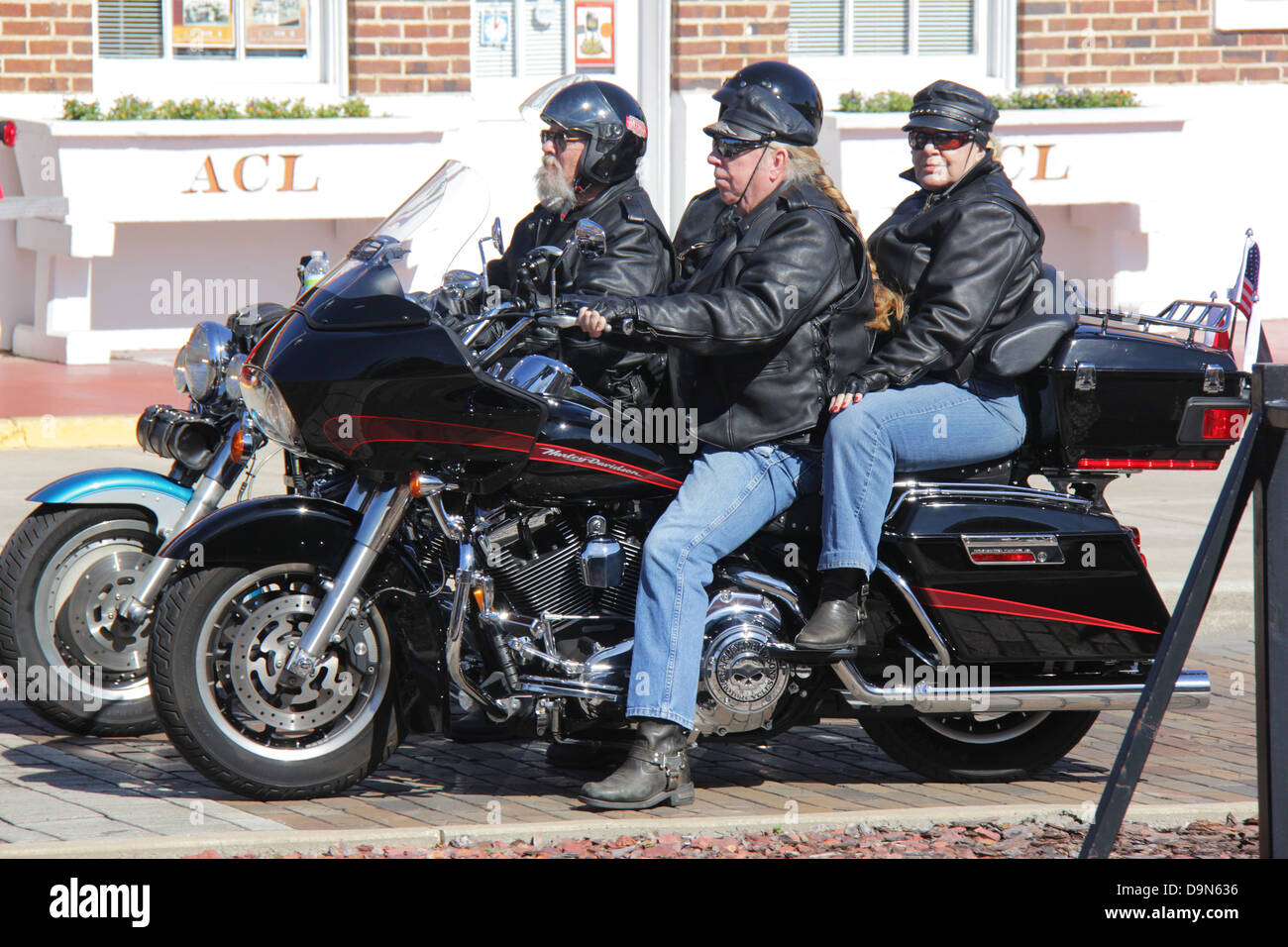 Bikers riding Harley Davidson bikes in Orlando, Florida Stock Photo Alamy