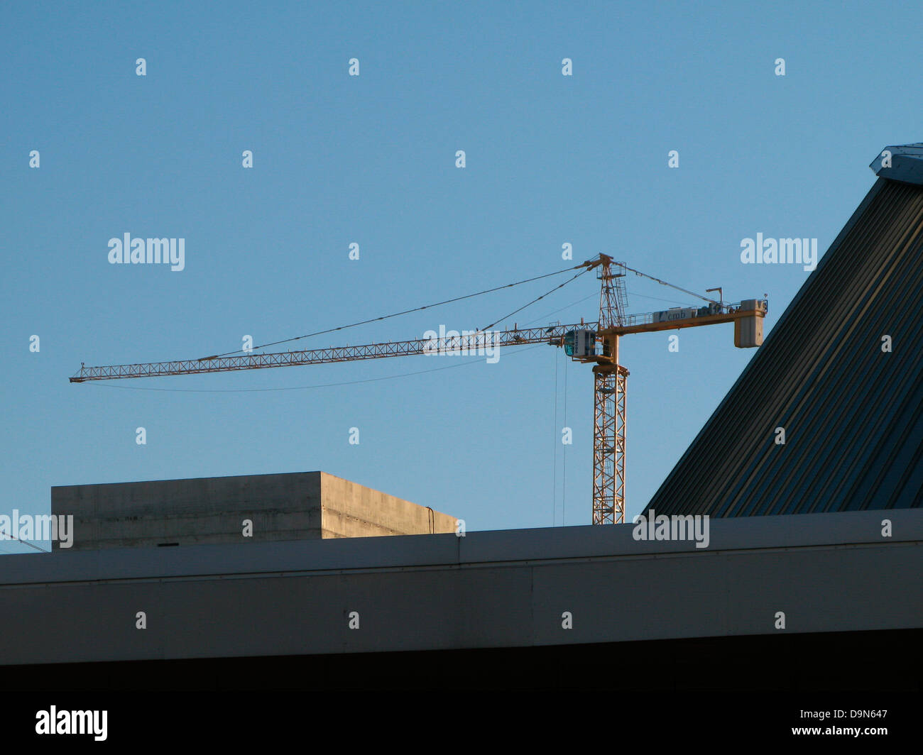 building yard,crane,milan,lombardy,italy Stock Photo