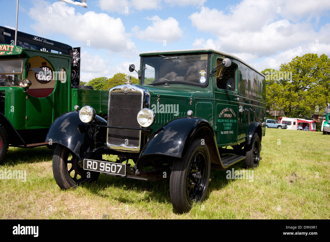 1930s Morris Commercial Van, at Heskin Hall Steam and Vintage Vehicle Rally Stock Photo