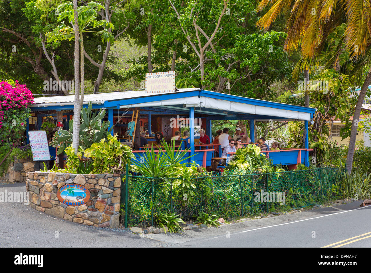 Shipwreck Landing restaurant on the East End in Coral Bay on the