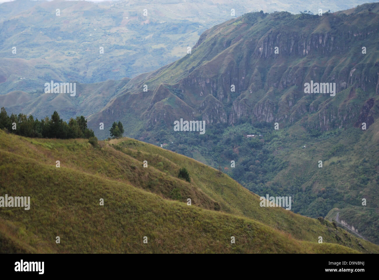 A valley near archeological site at Tierradentro, department of Cauca, Colombia Stock Photo