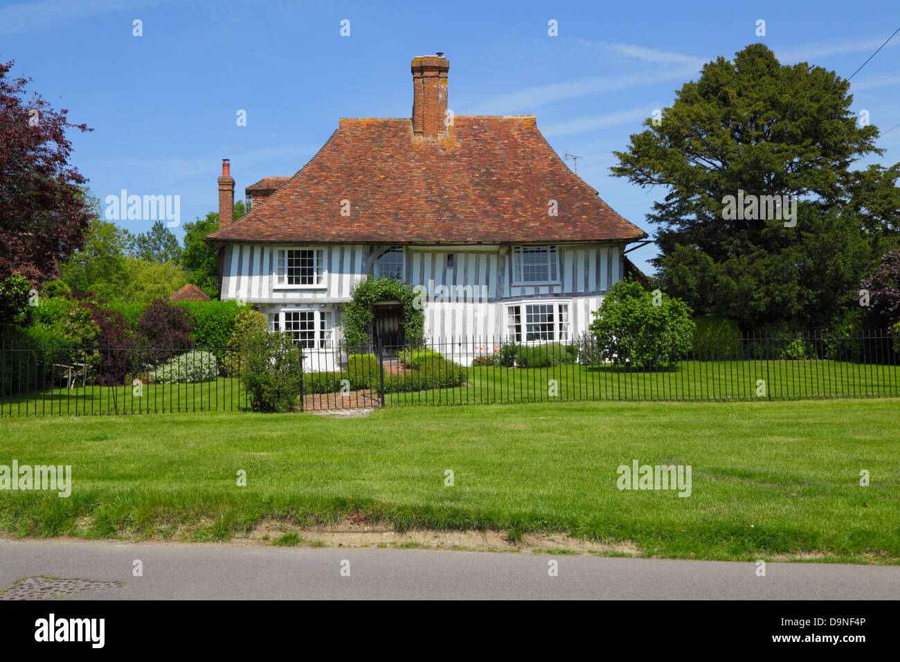 Half timber house on the Green at Woodchurch Kent England UK GB Stock ...