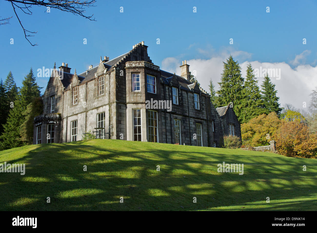 Ardanaiseig Hotel on the banks of Loch Awe, Kilchrenan, Argyll, Scotland Stock Photo